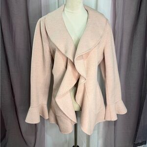 St. John Elegant Pink Ruffle Jacket